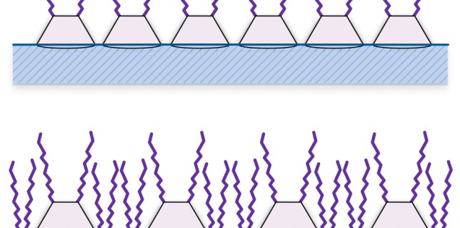 A comparison of a calix[4]resorcinarene monolayer with (bottom) and without (top) surfactant