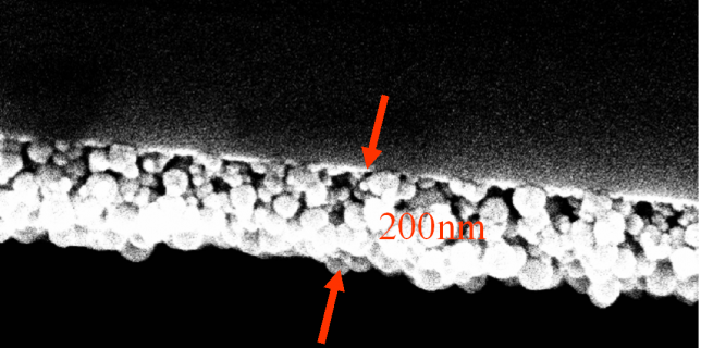 optical fibre with mesoporous coating